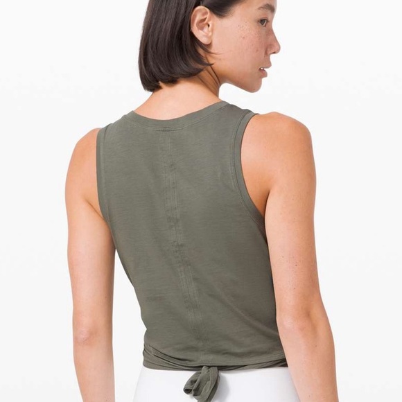 LULULEMON Time to Restore Tank Wrap Tie Grey Sage - Picture 1 of 7
